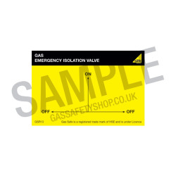 Emergency Isolation Valve Labels GSR13, each