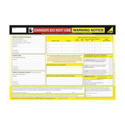 DANGER DO NOT USE WARNING NOTICE PAD1