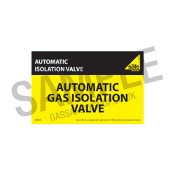 Automatic Isolation Valve Label GSR28, each