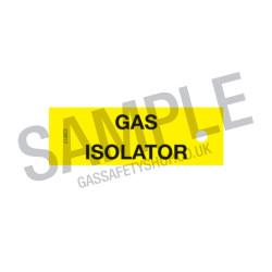 Gas Isolator Labels OR Tags GSR17, each