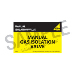 Manual Isolation Valve Label GSR26, each
